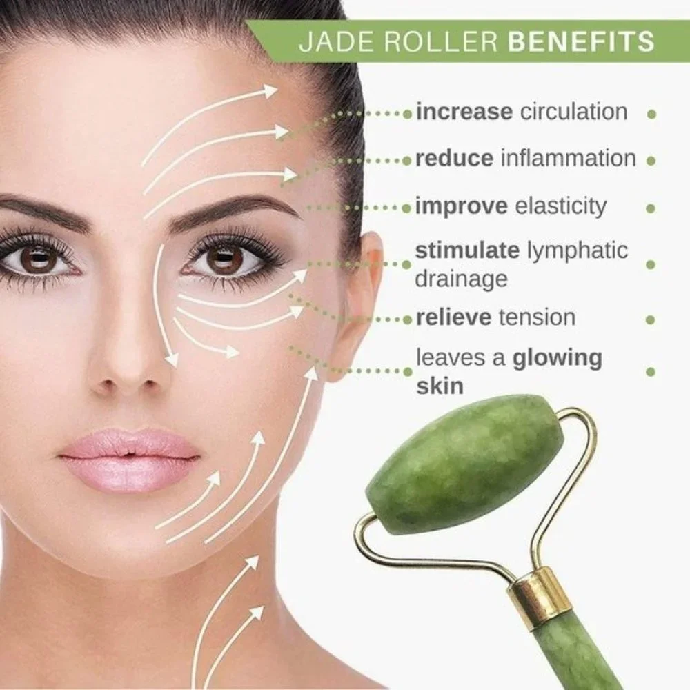 NEW Natural Jade Roller & Gua Sha for Glowing Skin